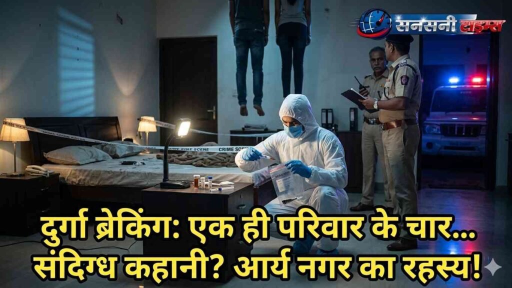दुर्ग ब्रेकिंग : आर्य नगर में एक ही परिवार के चार लोगों की संदिग्ध मौत, पति-पत्नी फांसी पर लटके मिले, दो मासूम बच्चों के शव बेड पर मिले addtext 05 22 10.19.16