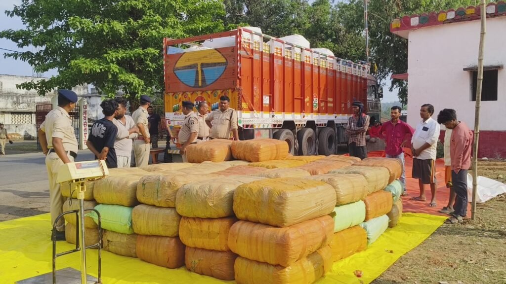 बलरामपुर में गांजा तस्करी पर पुलिस का बड़ा प्रहार, ट्रक समेत भारी खेप जब्त 1002079515