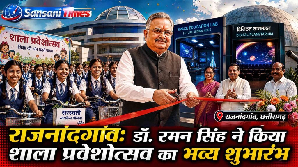 जिला स्तरीय शाला प्रवेशोत्सव: विधानसभा अध्यक्ष डॉ. रमन सिंह ने किया स्पेस एजुकेशन लैब और प्लेनेटेरियम का उद्घाटन, कॉमर्स शिक्षक व डोम निर्माण की घोषणा addtext 06 27 07.51.20