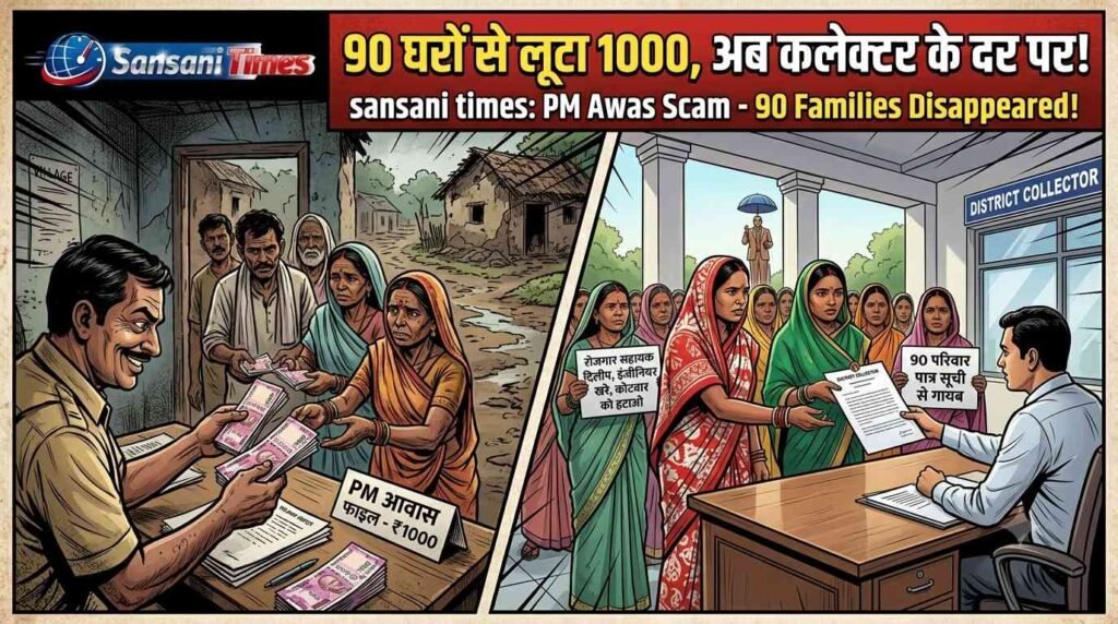 प्रधानमंत्री आवास योजना के नाम पर वसूली का आरोप: 90 परिवारों से एक-एक हजार रुपये लेने की शिकायत, ग्रामीणों ने कलेक्टर से की निष्पक्ष जांच की मांग addtext 06 30 05.38.05