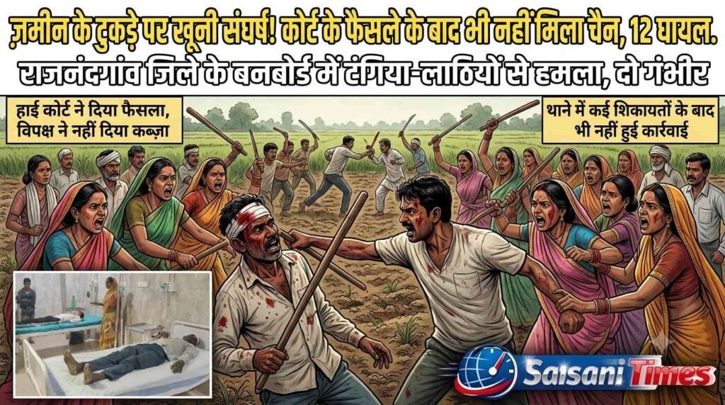 राजनांदगांव: 18 एकड़ जमीन विवाद में खूनी संघर्ष, दो परिवारों के 12 लोग घायल, दो की हालत गंभीर addtext 06 30 08.29.13