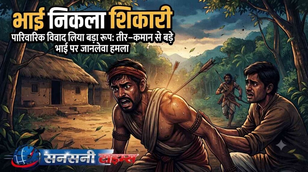 भाई बना शिकारी: पारिवारिक विवाद ने लिया खूनी मोड़, छोटे भाई ने तीर-कमान से बड़े भाई पर किया जानलेवा हमला addtext 07 02 08.24.21