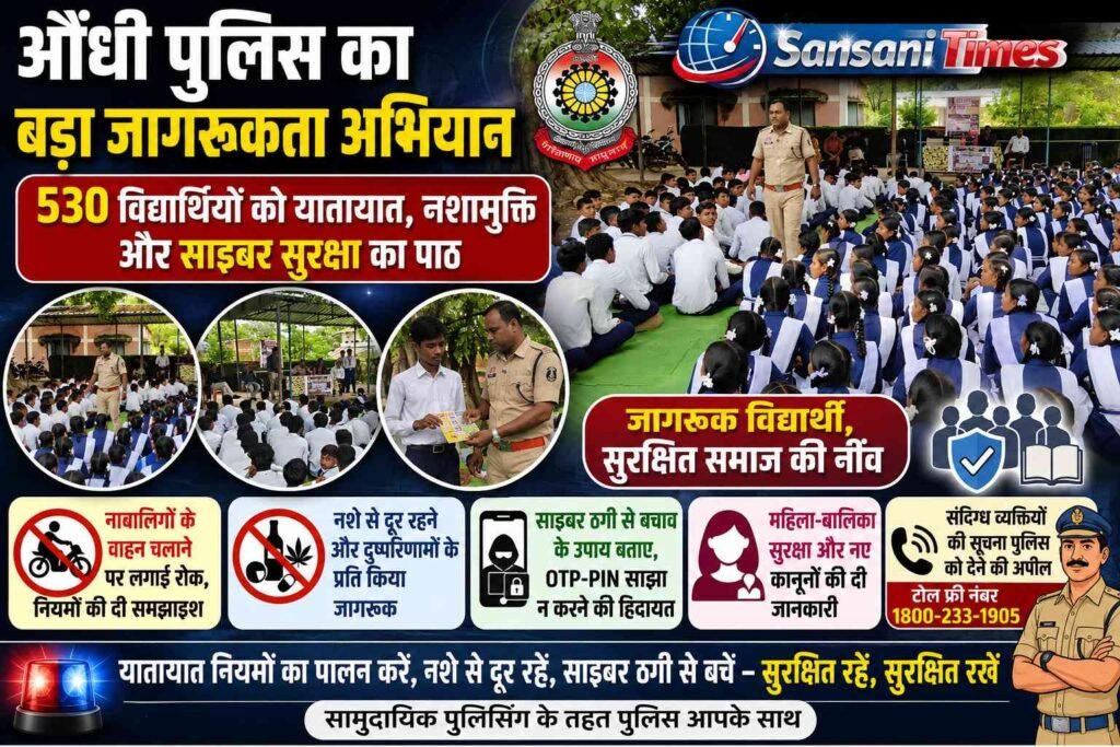 एस पी के मार्गदर्शन में औंधी पुलिस का बड़ा जागरूकता अभियान: 530 विद्यार्थियों को यातायात, नशामुक्ति और साइबर सुरक्षा का पाठ addtext 08 10 07.34.24