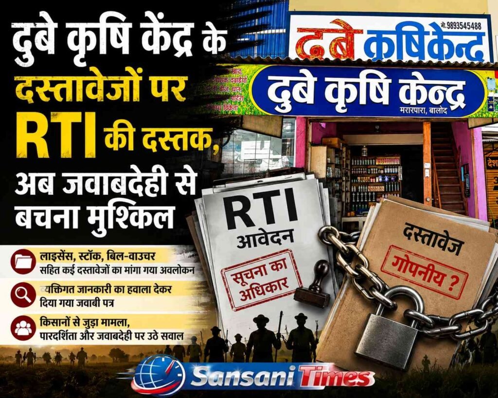 दुबे कृषि केंद्र के दस्तावेजों पर RTI की दस्तक, अब जवाबदेही से बचना मुश्किल addtext 08 19 08.39.19