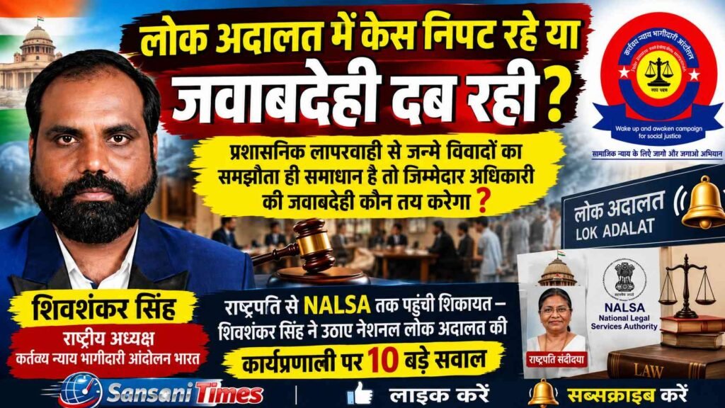 लोक अदालत में केस निपट रहे या जवाबदेही दब रही? राष्ट्रपति से NALSA तक पहुंची शिकायत, शिवशंकर सिंह ने उठाए 10 बड़े सवाल addtext 09 07 12.51.39